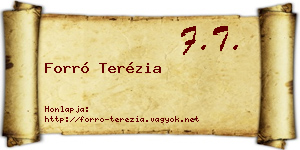 Forró Terézia névjegykártya