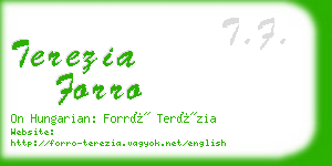 terezia forro business card